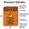 Signmission ARC Flash And Electrical With Symbol OSHA Warning Sign, Aluminum, 18in W x 24in L, 2PK OS-2PACK-WS-A-1824-V-12968 - alternate 3